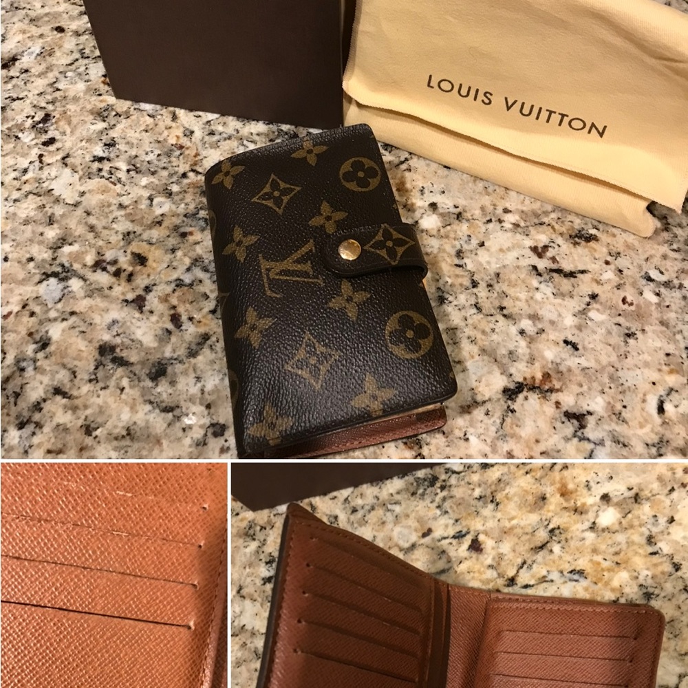 Louis Vuitton Authentic Monogram French Kisslock Wallet